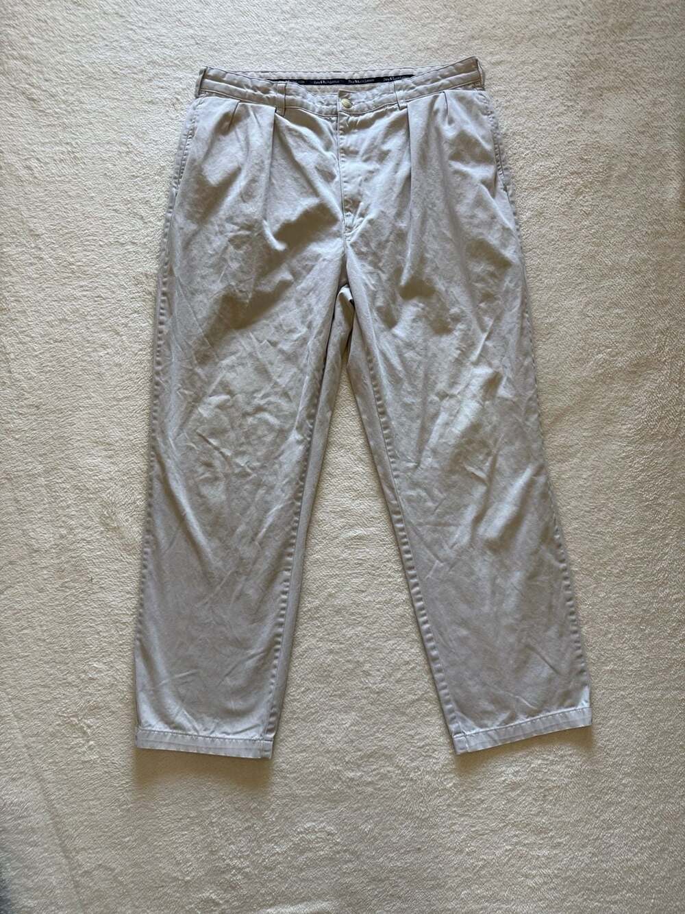 Polo Ralph Lauren Chino Pants Size 38x32 Beige Pleated Cotton